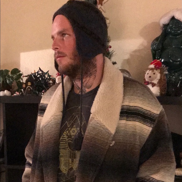 Woolrich striped blanket shawl collar mackinaw - Picture 2 of 7